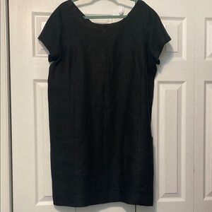 Eileen Fisher Linen Ballet Neck Shift Dress XL